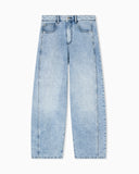 J3I relaxed-fit jeans in vintage look denim with eagle stencil