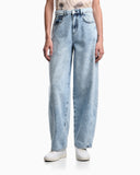 J3I relaxed-fit jeans in vintage look denim with eagle stencil