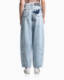 J3I relaxed-fit jeans in vintage look denim with eagle stencil
