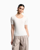 Jacquard jersey jumper with embossed pattern
