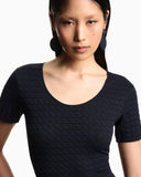 Jacquard knit nylon stretch needle pattern