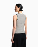 Stretch jacquard jersey top