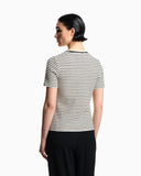 Stretch jersey jacquard sweater