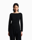 Textured knit in stretch poly-viscose