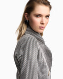 Jacquard tubular jersey jacket