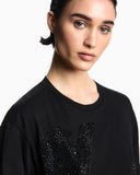 ASV jersey T-shirt with rhinestone eagle
