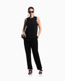 Mercerized cotton jersey top