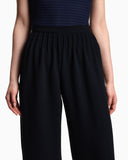 Icon trousers with pleats in washed cady crêpe