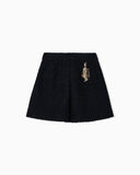 Lunar New Year bouclé-effect tweed skirt