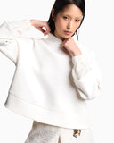 Lunar New Year double-jersey sweatshirt with tweed details