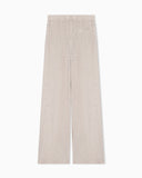 Wide trousers in linen chambray