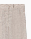 Wide trousers in linen chambray