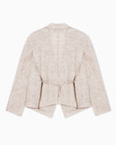 Linen-blend chambray jacket