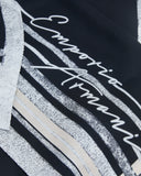 Pure silk foulard with a frame print