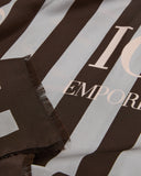 Icon print pure silk foulard