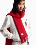 Lunar New Year wool and cashmere scarf