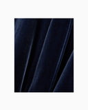 Blouson jacket in stretch chenille with a ruffled collar