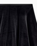 Mini skirt in stretch chenille jersey with velvet texture