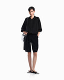 Punto Milano jersey blouson jacket with drawstring hem