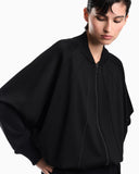 Punto Milano jersey blouson jacket with drawstring hem