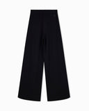 High-waist wide-leg Punto Milano pants with side zip vents