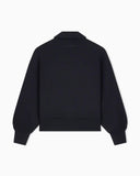 Double jersey polo shirt with dropped armholes and snaps