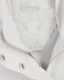 Blouson jacket in brushed techno cotton with a metal zipper