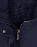 Blouson jacket in brushed techno cotton with a metal zipper