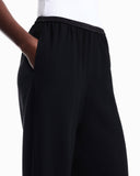 Techno cady wide-leg trousers with an elasticated waistband