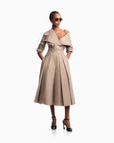 Eagle Club poplin pleated skirt
