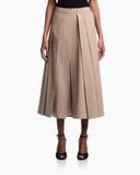 Eagle Club poplin pleated skirt