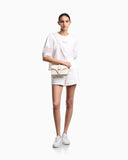 Cotton jersey crewneck sweater