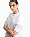 Cotton jersey crewneck sweater