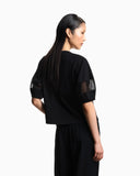 Cotton jersey crewneck sweater