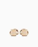 Woven raffia heeled sandals