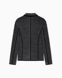 Blazer in striped ottoman fabric with front flap pockets