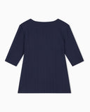 Slim-fit shirt in jacquard jersey with chevron pattern
