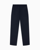 Straight leg trousers in double-face interlock with pockets