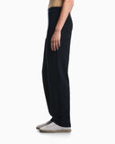 Straight leg trousers in double-face interlock with pockets