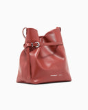 Smooth leather bucket bag