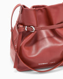 Smooth leather bucket bag