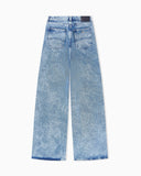 Relaxed fit five-pocket pants in overdyed marbled denim