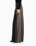 Five-pocket wide-leg denim pants with relaxed fit