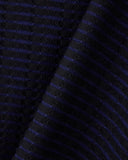 Jumper in viscose jacquard jersey with horizontal stripes