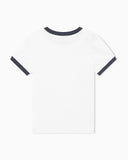 Cotton jersey T-shirt with front logo and contrasting trim