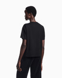 T-shirt in stretch viscose with a pocket outline