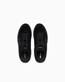 Velvet low-top sneakers with an embroidered side logo