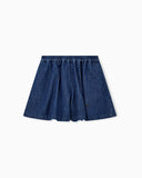 Shorts Denim with pinstripes and elastic waist