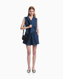 Shorts Denim with pinstripes and elastic waist