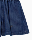 Shorts Denim with pinstripes and elastic waist